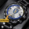 Montre en acier SC Bastia avec nom personnalisé