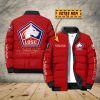 Veste matelassée Lille OSC Nouvelle version avec nom personnalisé