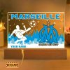 Lumière vive Olympique de Marseille Édition spéciale avec nom personnalisé