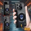 Étui en cuir pour téléphone FC Girondins de Bordeaux Style sportif avec nom personnalisé