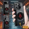 Étui en cuir pour téléphone FC Metz Style sportif avec nom personnalisé
