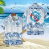 Tenue Hawaïenne RC Strasbourg Alsace Motif Tropical Unique Avec Nom Personnalisé