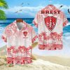 Tenue Hawaïenne Stade Brestois 29 Motif Tropical Unique Avec Nom Personnalisé
