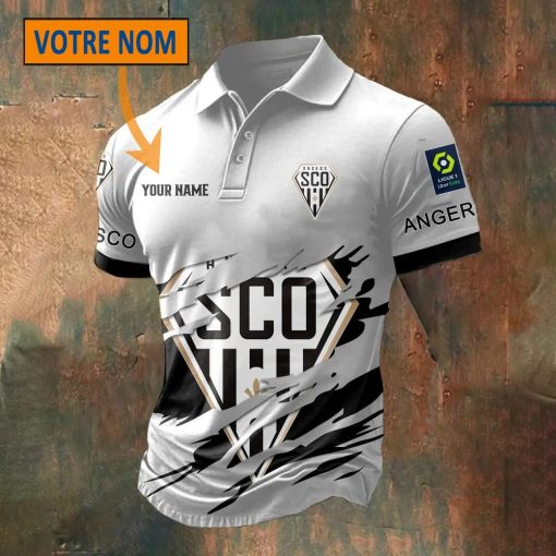 Angers SCO – Chemise polo Nouveau Style Avec Nom Personnalisé