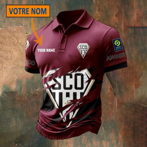 Angers SCO – Chemise polo Nouveau Style Avec Nom Personnalisé
