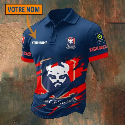 Stade Malherbe Caen – Chemise polo Nouveau Style Avec Nom Personnalisé