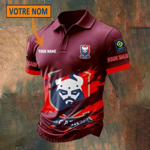 Stade Malherbe Caen – Chemise polo Nouveau Style Avec Nom Personnalisé