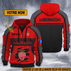 AS Monaco – Hoodie dynamique Nouvelle édition avec nom personnalisé