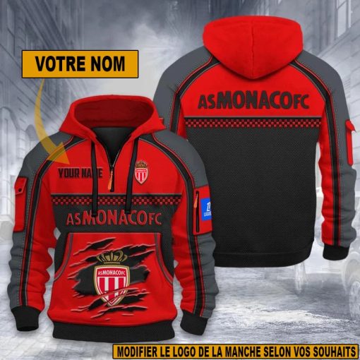 AS Monaco – Hoodie dynamique Nouvelle édition avec nom personnalisé