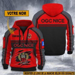 OGC Nice – Hoodie dynamique Nouvelle édition avec nom personnalisé