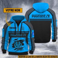Olympique de Marseille – Hoodie dynamique Nouvelle édition avec nom personnalisé