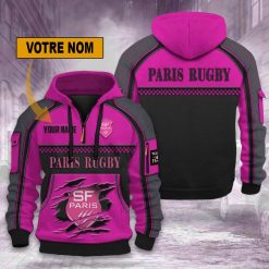 Stade Francais – Hoodie dynamique Nouvelle édition avec nom personnalisé