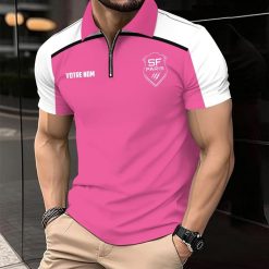 Polo à fermeture éclair Stade Francais Avec Nom Personnalisé