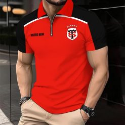 Polo à fermeture éclair Stade Toulousain Avec Nom Personnalisé