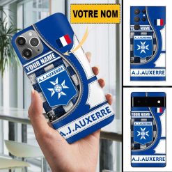 AJ Auxerre – Étui pour téléphone Édition spéciale Avec Nom Personnalisé