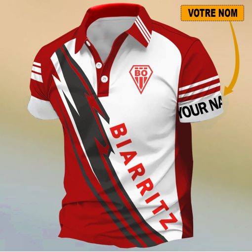 Biarritz Olympique PB – Chemise polo Nouveau Design Avec Nom Personnalisé