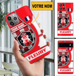 FC Fleury 91 – Étui pour téléphone Édition spéciale Avec Nom Personnalisé
