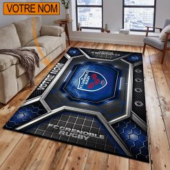 FC Grenoble Rugby – Tapis de sol Nouveau Design avec nom personnalisé