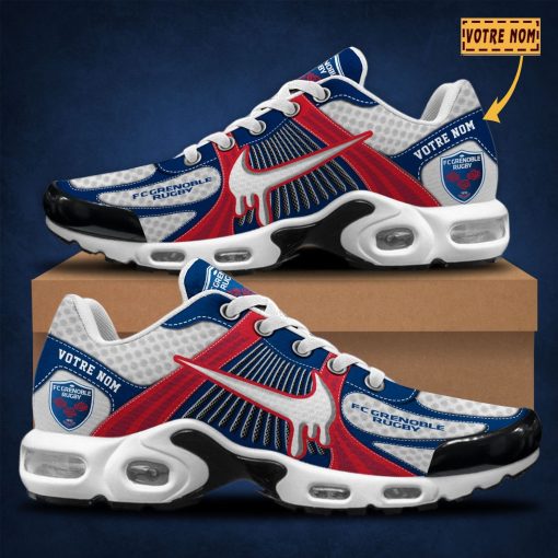 Chaussures Air Max Plus FC Grenoble Rugby Nouvelle édition avec nom personnalisé
