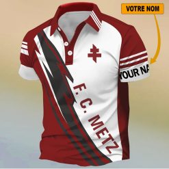 FC Metz – Chemise polo Nouveau Design Avec Nom Personnalisé