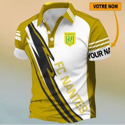 FC Nantes – Chemise polo Nouveau Design Avec Nom Personnalisé