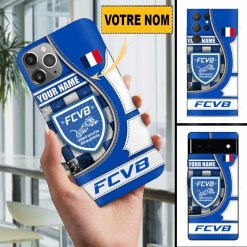 FC Villefranche-Beaujolais – Étui pour téléphone Édition spéciale Avec Nom Personnalisé