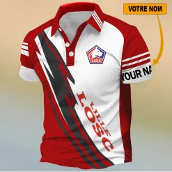 LOSC Lille – Chemise polo Nouveau Design Avec Nom Personnalisé