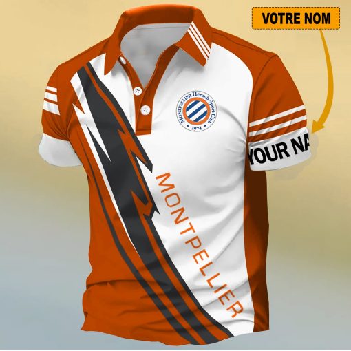 Montpellier HSC – Chemise polo Nouveau Design Avec Nom Personnalisé