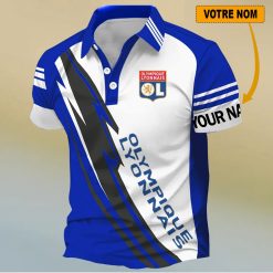 Olympique Lyonnais – Chemise polo Nouveau Design Avec Nom Personnalisé