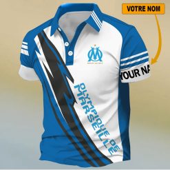 Olympique de Marseille – Chemise polo Nouveau Design Avec Nom Personnalisé