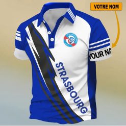RC Strasbourg Alsace – Chemise polo Nouveau Design Avec Nom Personnalisé