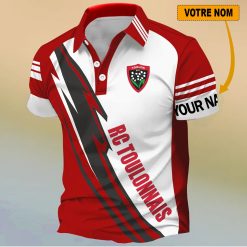 RC Toulonnais – Chemise polo Nouveau Design Avec Nom Personnalisé