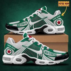 Chaussures Air Max Plus Red Star FC Nouvelle édition avec nom personnalisé