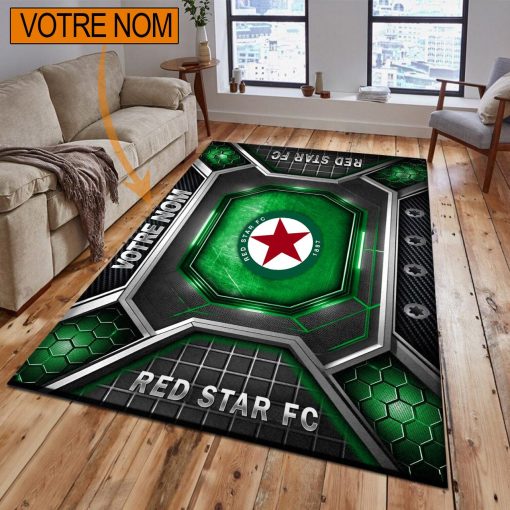 Red Star FC – Tapis de sol Nouveau Design avec nom personnalisé