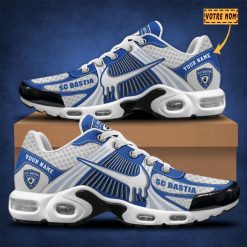 Chaussures Air Max Plus SC Bastia Nouvelle édition avec nom personnalisé