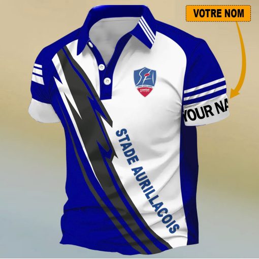 Stade Aurillacois – Chemise polo Nouveau Design Avec Nom Personnalisé