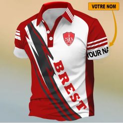 Stade Brestois 29 – Chemise polo Nouveau Design Avec Nom Personnalisé