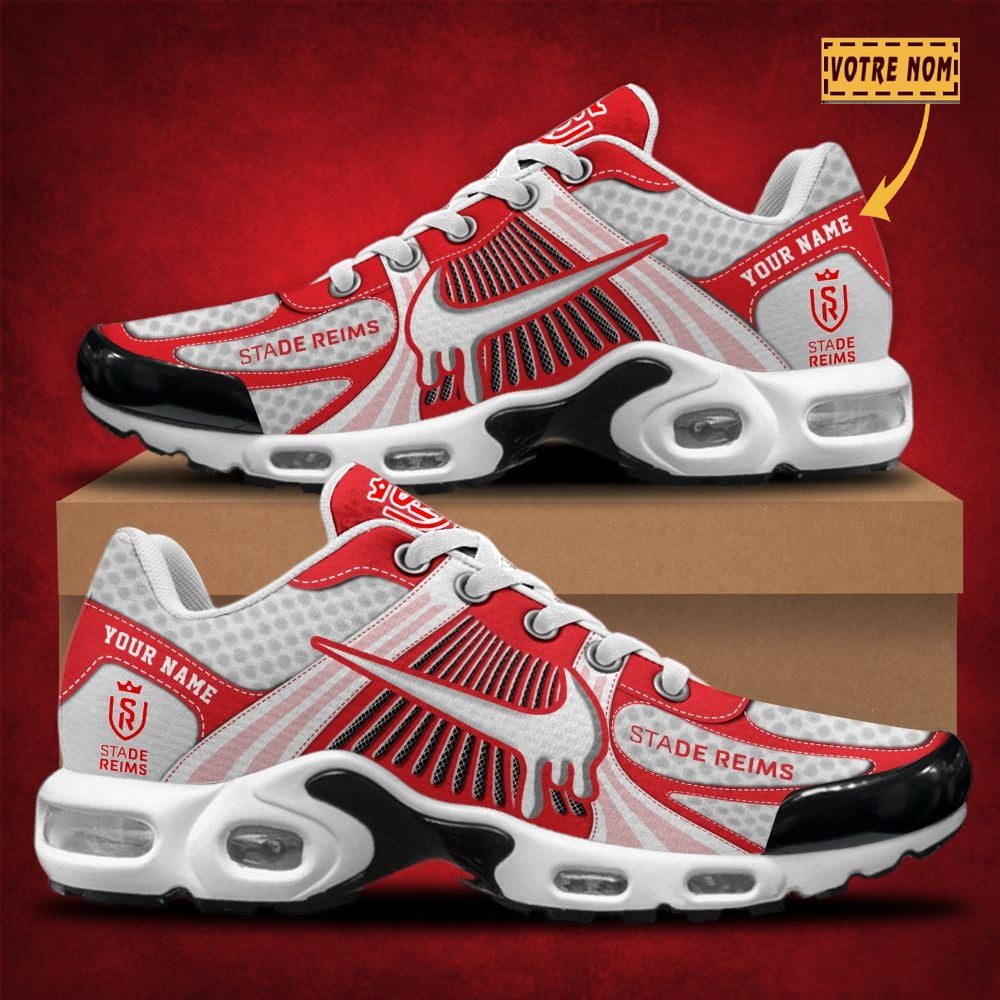 Chaussures Air Max Plus Stade de Reims Nouvelle édition avec nom personnalisé Chaussures Air Max Plus Stade de Reims Nouvelle édition avec nom personnalisé