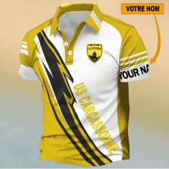 US Carcassonnaise – Chemise polo Nouveau Design Avec Nom Personnalisé