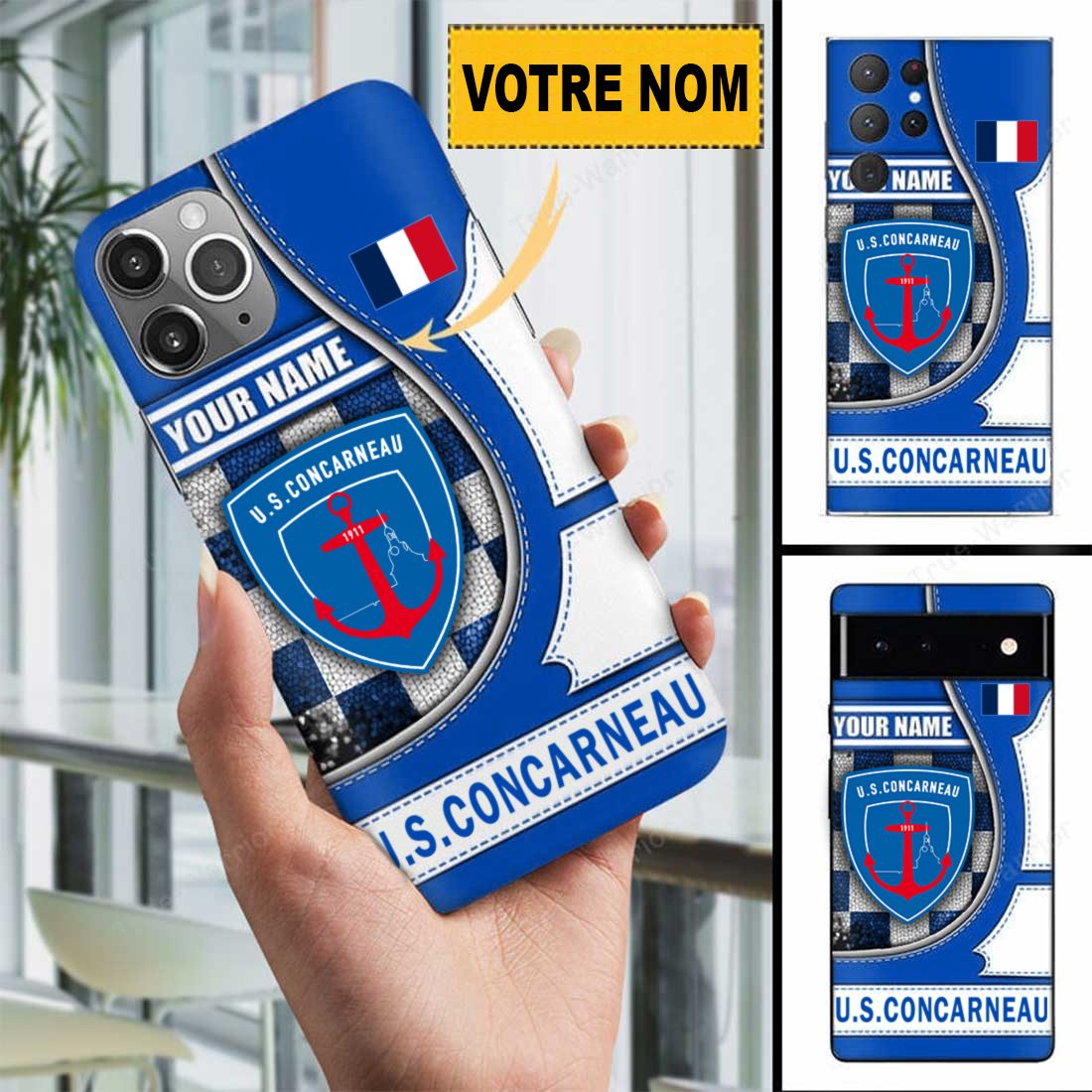US Concarneau – Étui pour téléphone Édition spéciale Avec Nom Personnalisé US Concarneau – Étui pour téléphone Édition spéciale Avec Nom Personnalisé