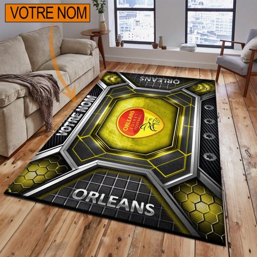 US Orléans Loiret – Tapis de sol Nouveau Design avec nom personnalisé