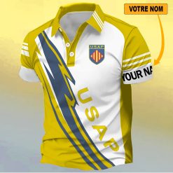 USA Perpignan – Chemise polo Nouveau Design Avec Nom Personnalisé