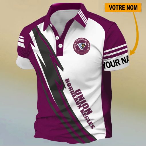 Union Bordeaux Bègles – Chemise polo Nouveau Design Avec Nom Personnalisé