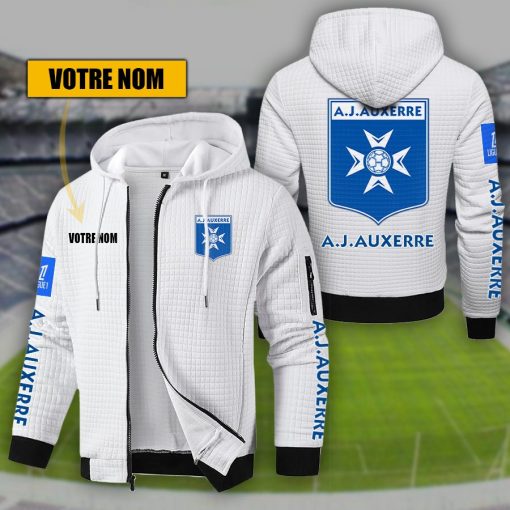 AJ Auxerre – Hoodie de sport nouvelle version avec nom personnalisé AJ Auxerre – Hoodie de sport nouvelle version avec nom personnalisé