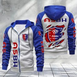 AS Béziers Hérault – Hoodie zippé raglan Nouveau Design Nouvelle édition