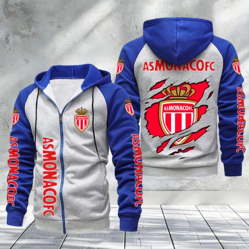 AS Monaco – Hoodie zippé raglan Nouveau Design Nouvelle édition AS Monaco – Hoodie zippé raglan Nouveau Design Nouvelle édition