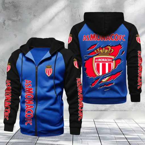 AS Monaco – Hoodie zippé raglan Nouveau Design Nouvelle édition AS Monaco – Hoodie zippé raglan Nouveau Design Nouvelle édition