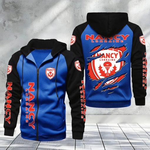 AS Nancy Lorraine – Hoodie zippé raglan Nouveau Design Nouvelle édition AS Nancy Lorraine – Hoodie zippé raglan Nouveau Design Nouvelle édition