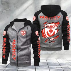 AS Nancy Lorraine – Hoodie zippé raglan Nouveau Design Nouvelle édition