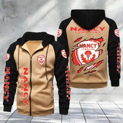 AS Nancy Lorraine – Hoodie zippé raglan Nouveau Design Nouvelle édition